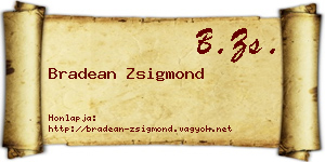 Bradean Zsigmond névjegykártya