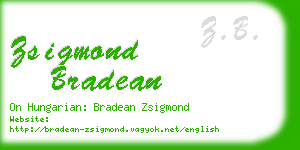 zsigmond bradean business card